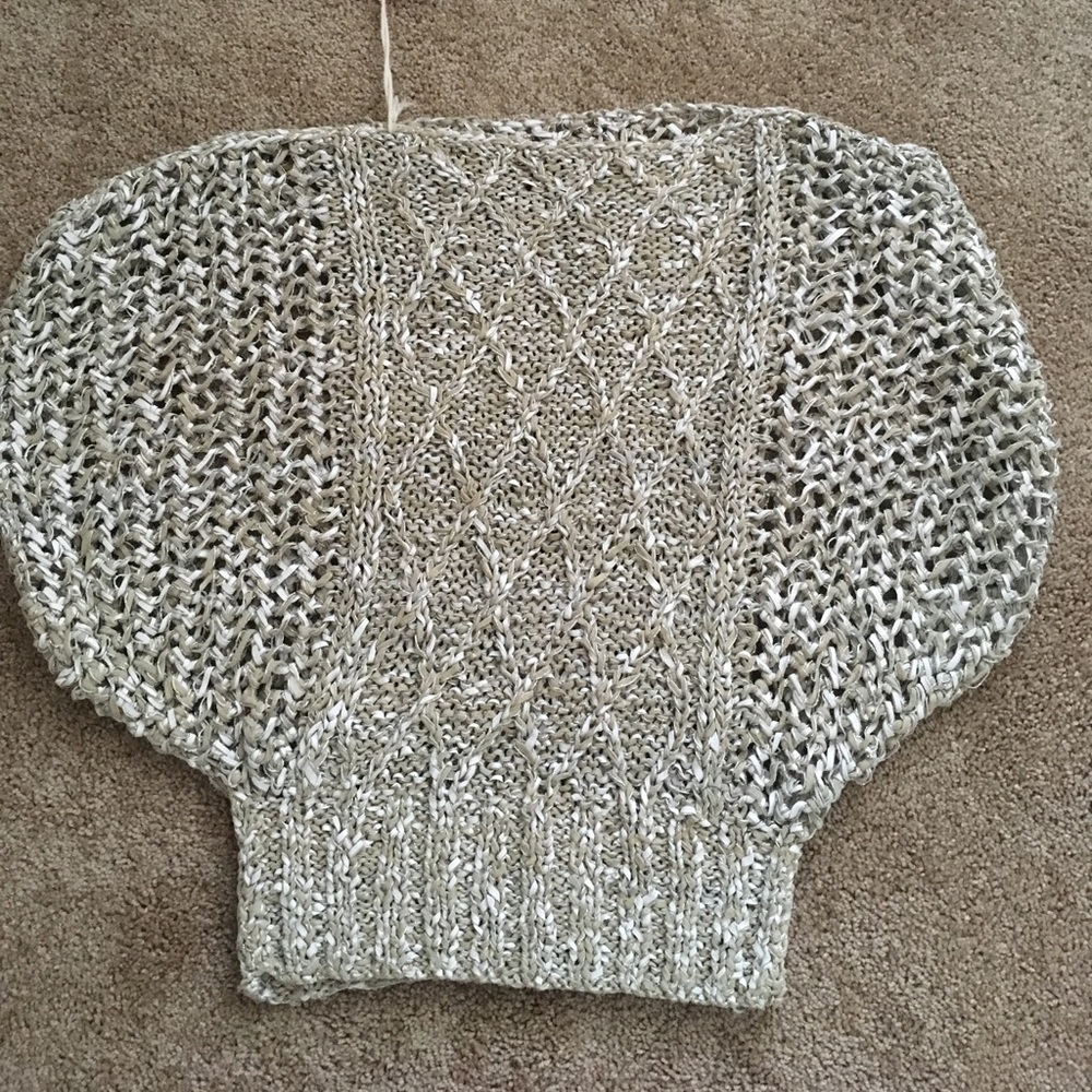 Hand crafted leather knit top